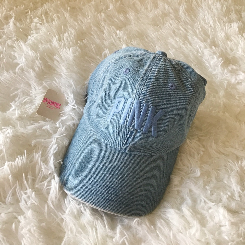 VS PINK Denim Baseball Cap NEW WITH TAGS